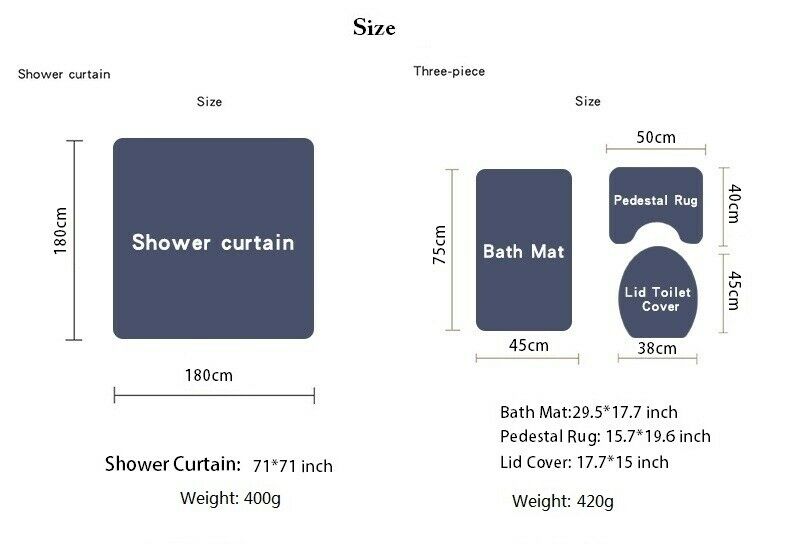 Hot Lips Bathroom Rug Set Shower Curtain-STYLEGOING