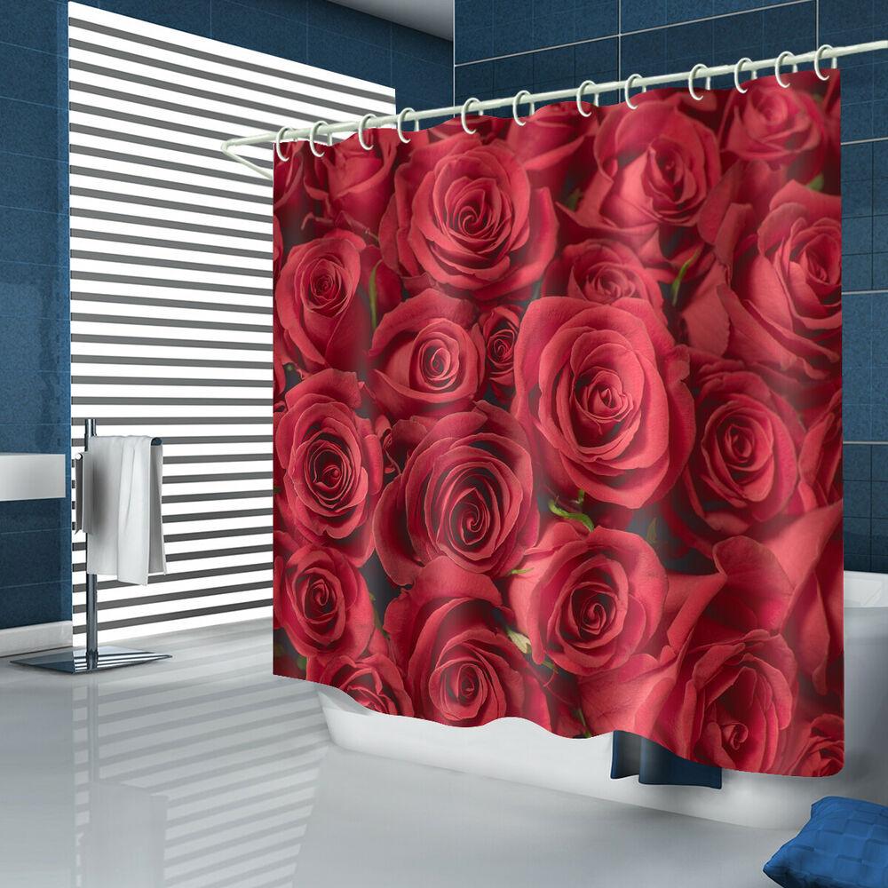 Rose Shower Curtain Set-STYLEGOING