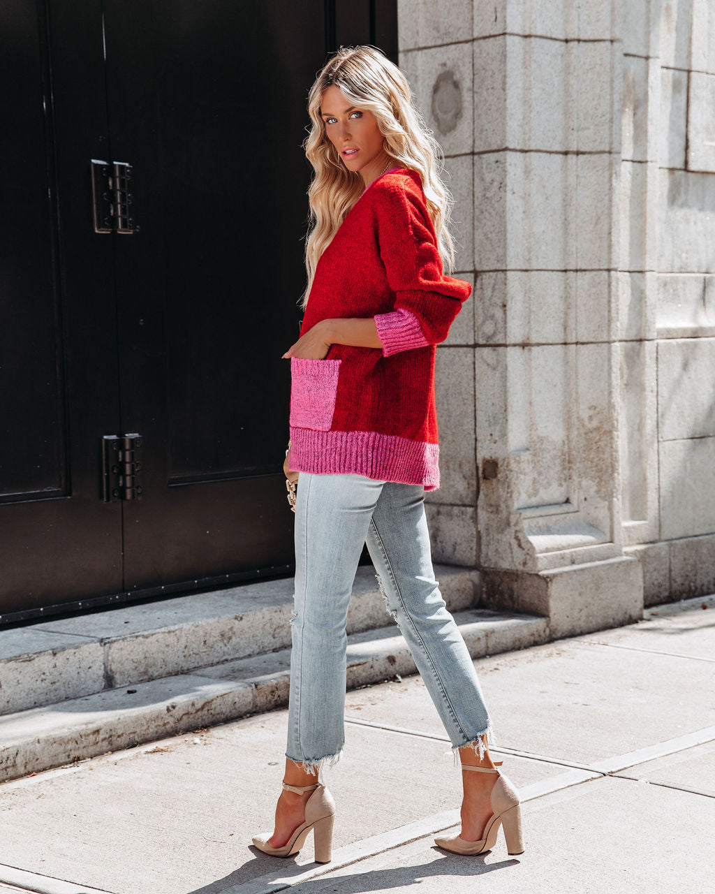 Shades Of Love Pocketed Button Down Knit Cardigan