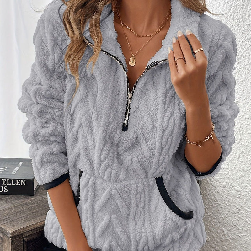 The Fluffy Half-Zip Pullover - The Coziest Sweatshirt You'll Own + 50% OFF