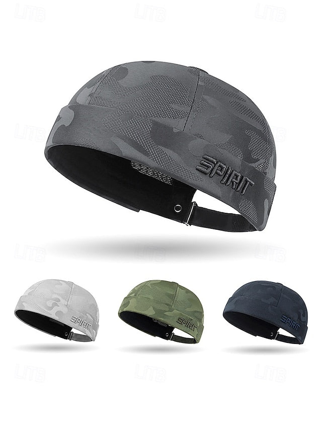 Men's Polyester Camouflage Brimless Docker Cap