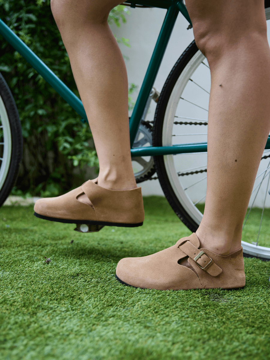 Seashore Suede Clog Loafer - Tan