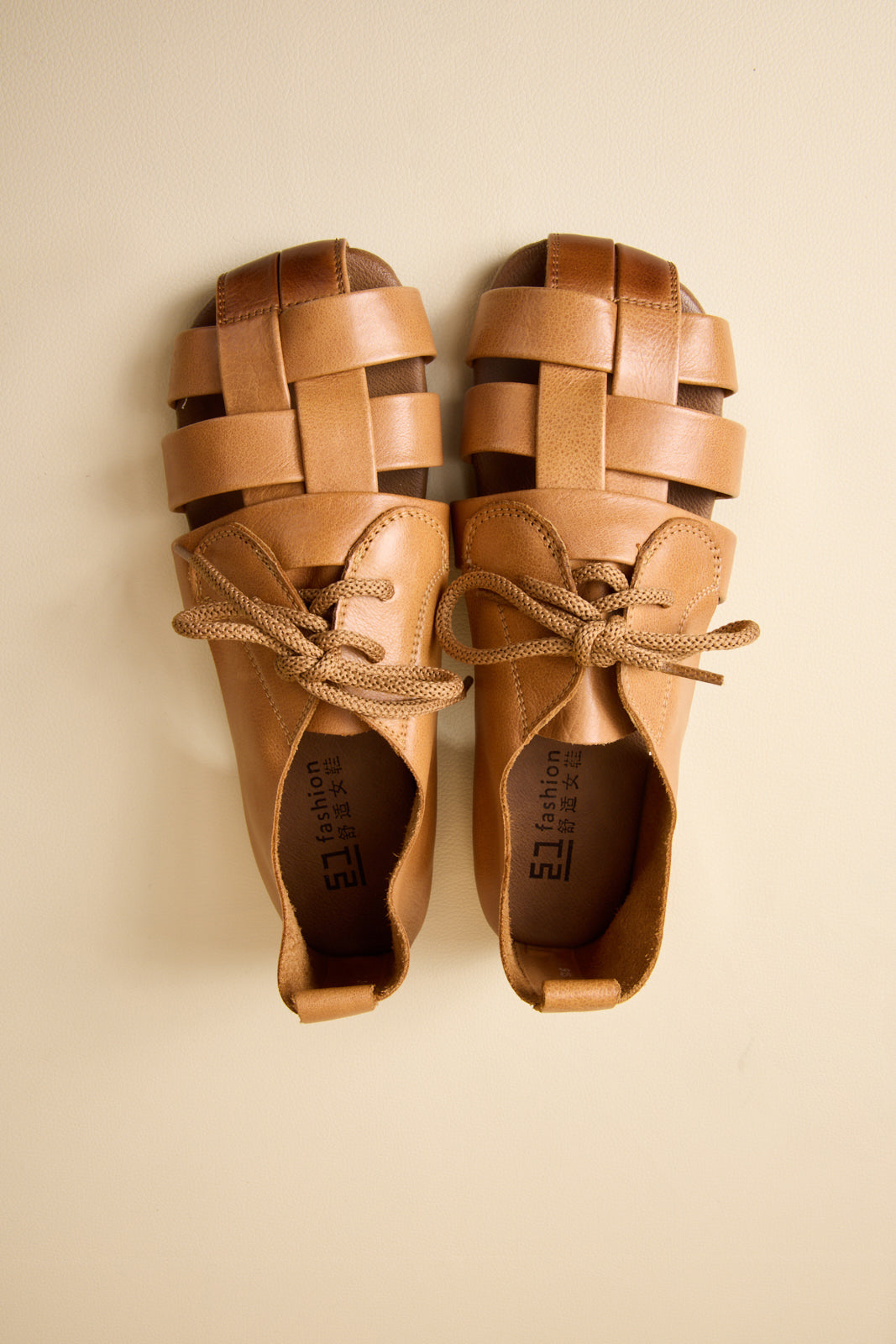 Daybreaker Leather Woven Sandal - Tan