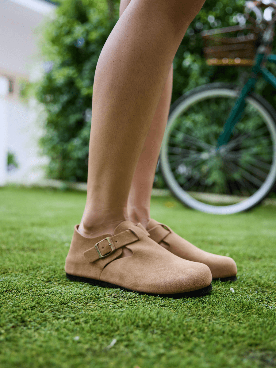 Seashore Suede Clog Loafer - Tan