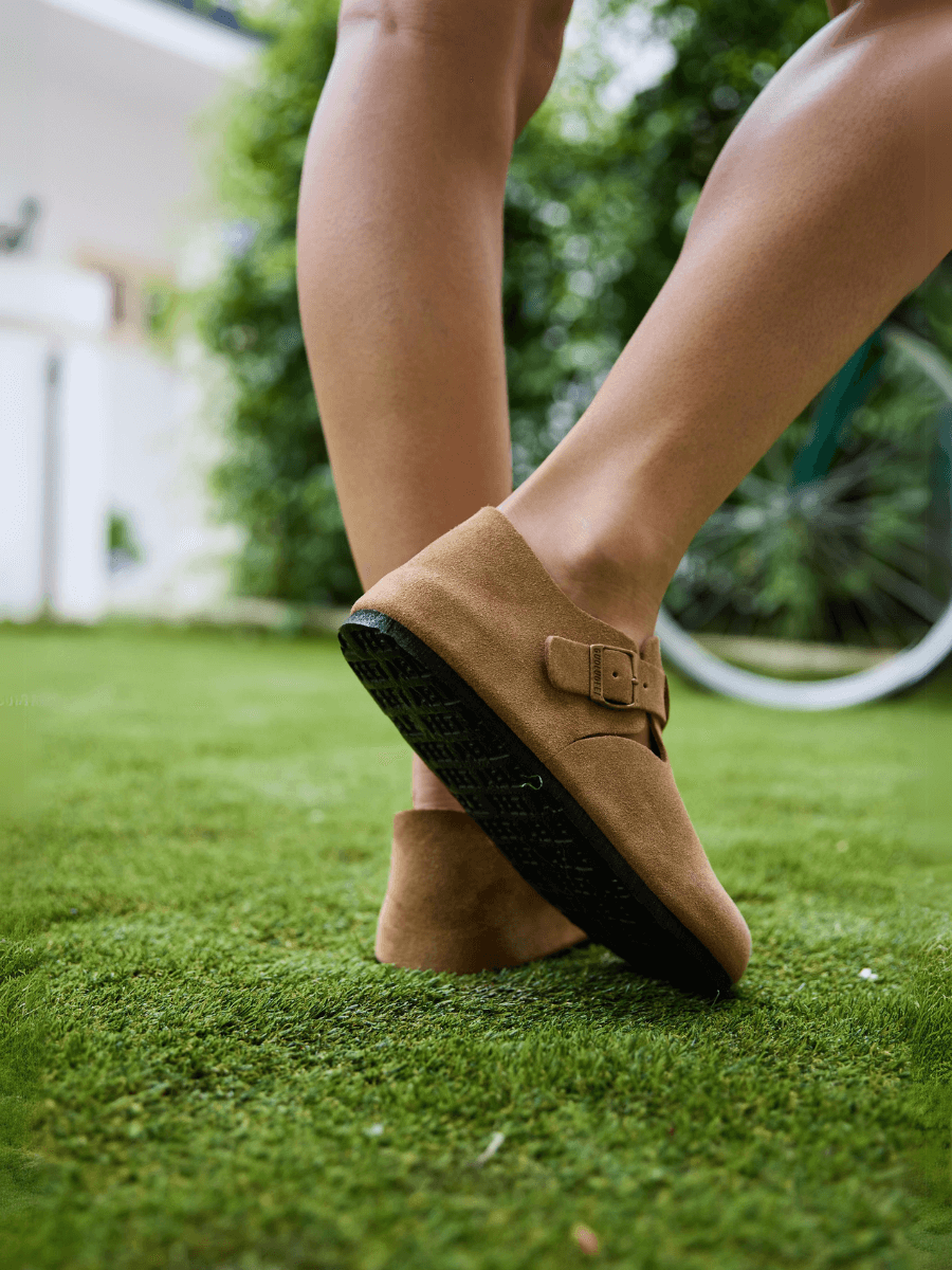 Seashore Suede Clog Loafer - Tan
