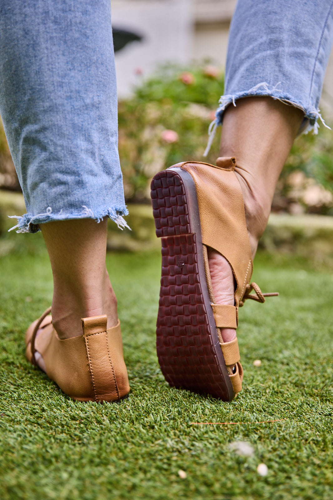 Daybreaker Leather Woven Sandal - Tan