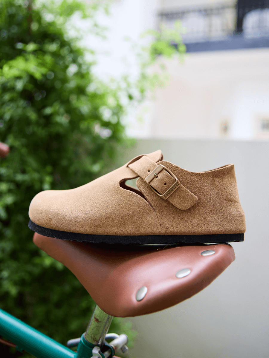 Seashore Suede Clog Loafer - Tan