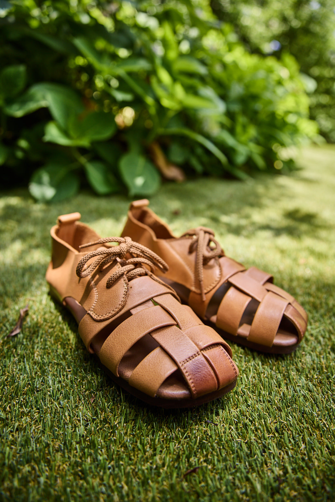 Daybreaker Leather Woven Sandal - Tan