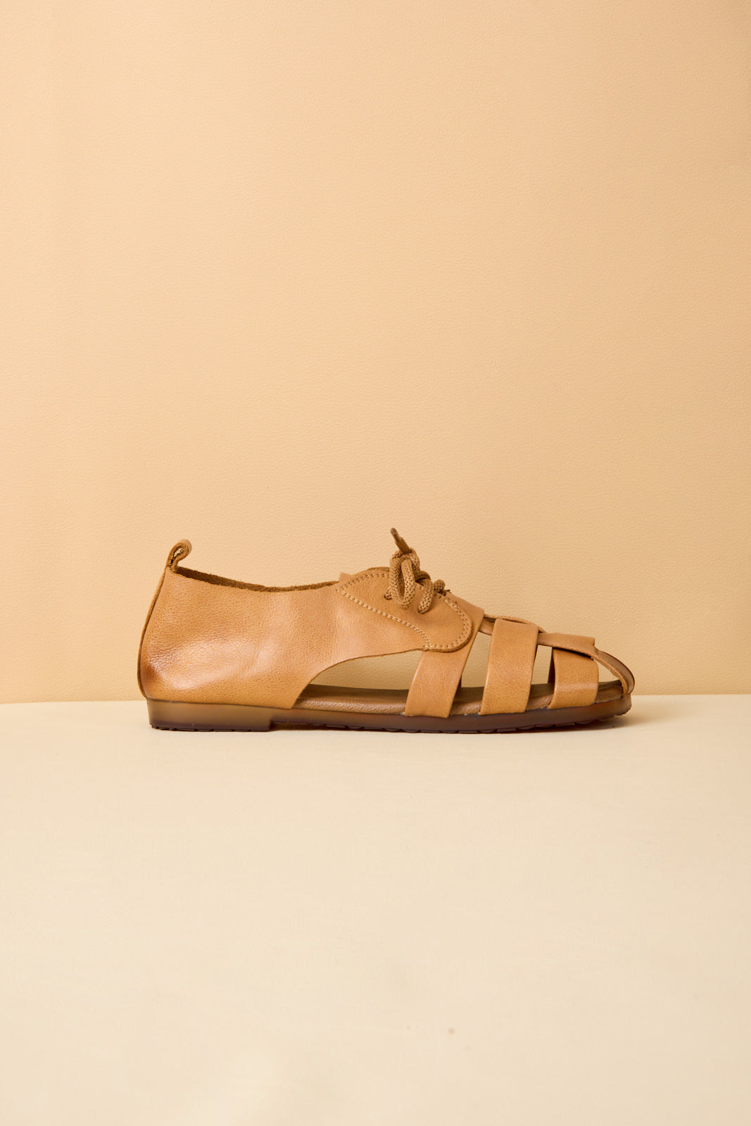 Daybreaker Leather Woven Sandal - Tan