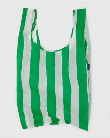 Big Baggu - Green Painted Stripe