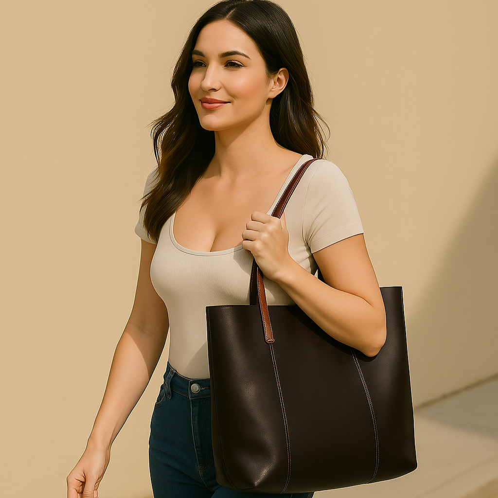 Large Capacity Leather Women's Tote Bag