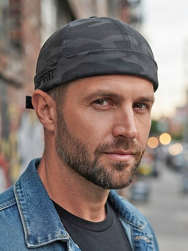 Men's Polyester Camouflage Brimless Docker Cap