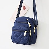 Women's Quilted Nylon Crossbody Bag – Lightweight Waterproof Shoulder Purse with Multi-Pocket Design for Travel & Daily Use