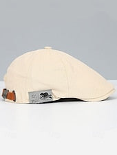 Men's Cotton Flat Cap Vintage Newsboy Hat