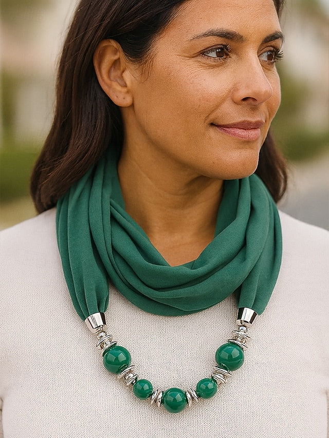 Women's Multicolor Warm Scarf Necklace
