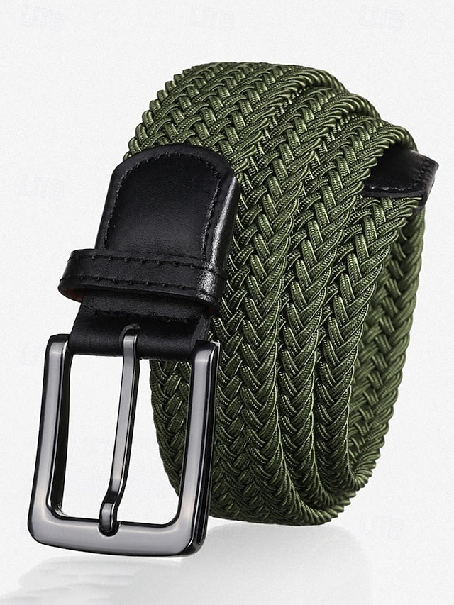 Men's Elastic Woven Braided Belt