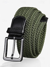 Men's Elastic Woven Braided Belt