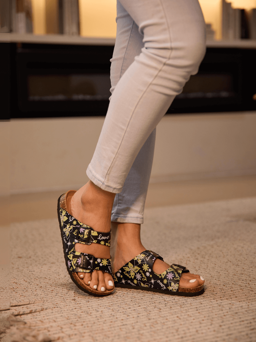 Signature Double Strap Footbed Sandal - Yellow