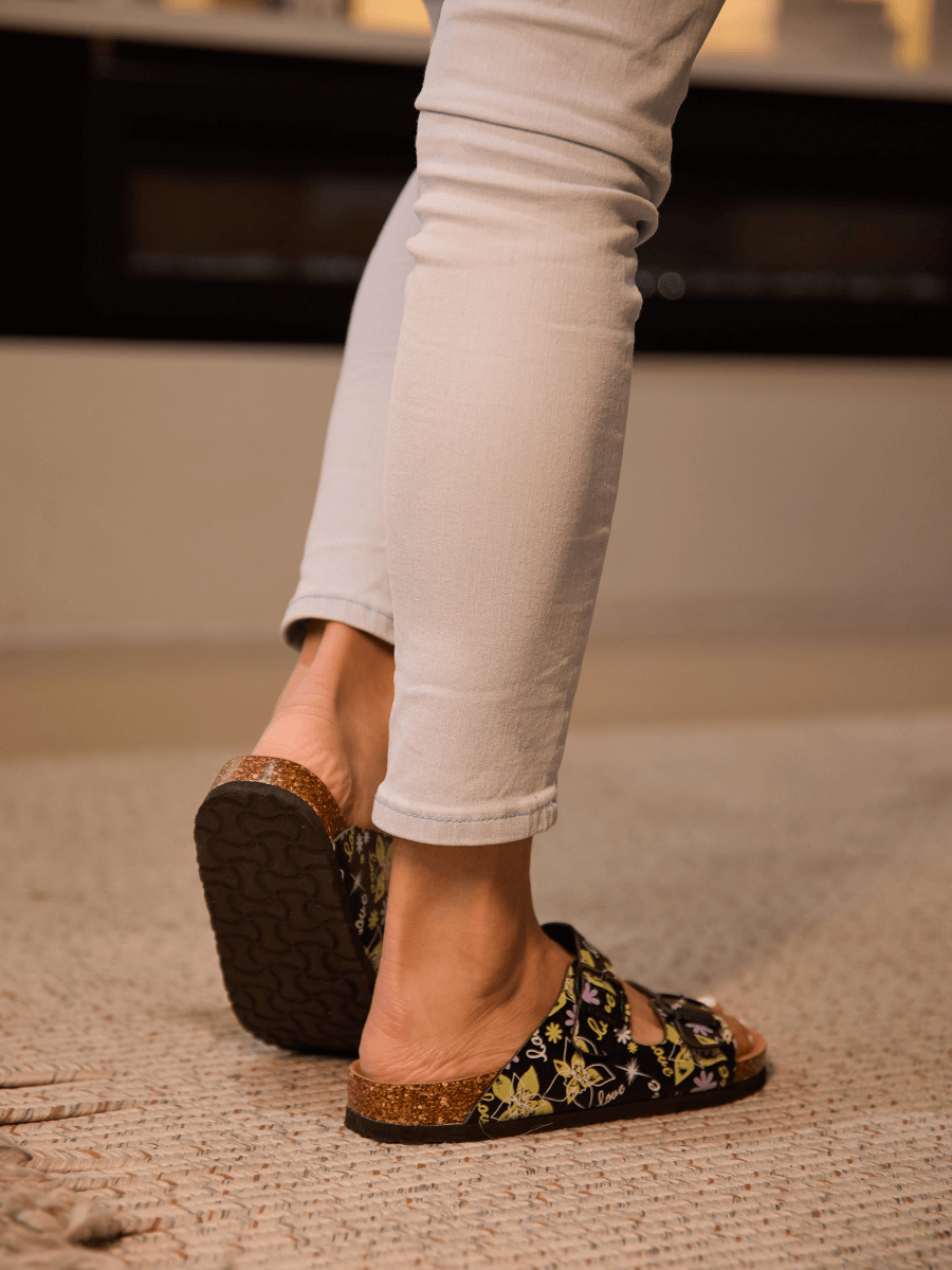 Signature Double Strap Footbed Sandal - Yellow