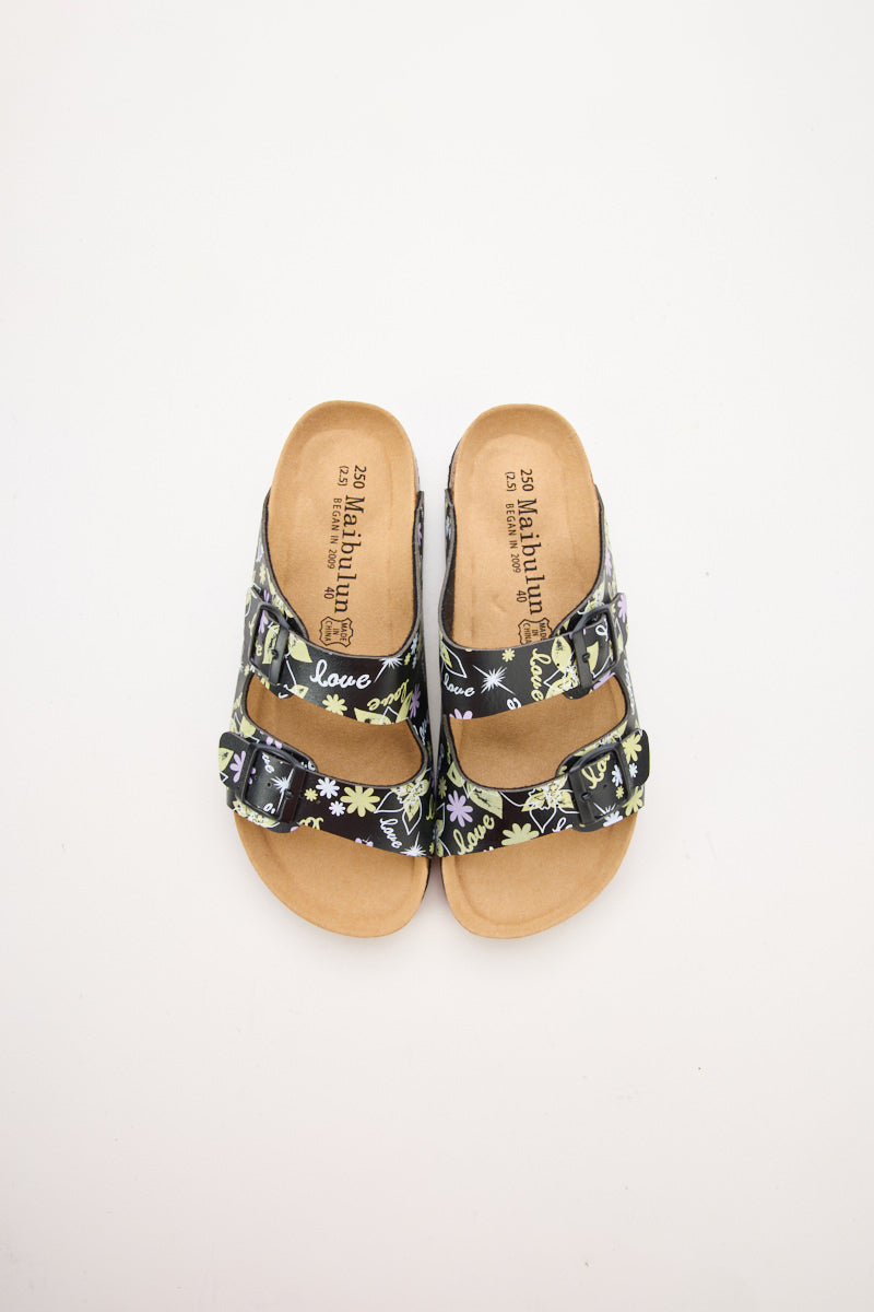 Signature Double Strap Footbed Sandal - Yellow