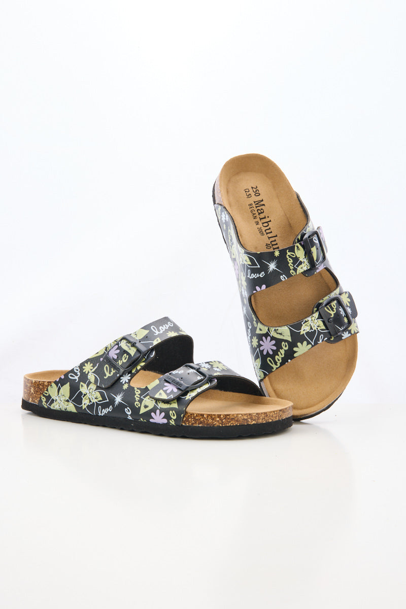 Signature Double Strap Footbed Sandal - Yellow