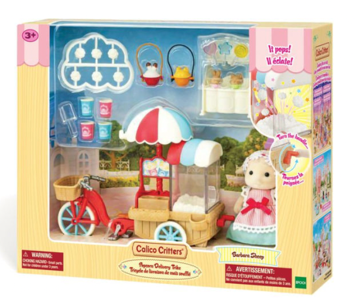 Calico Critters Popcorn Delivery Trike