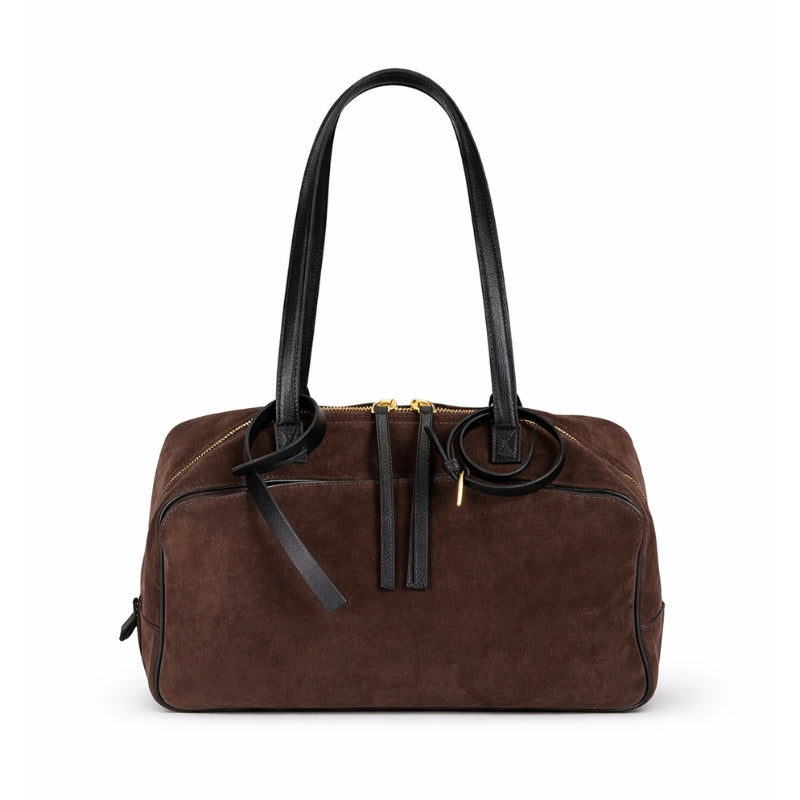 Women's Suede Cowhide Luxury Tote Bag - Large Capacity Winter Velvet Bags