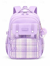 Girls Plaid Backpack for School