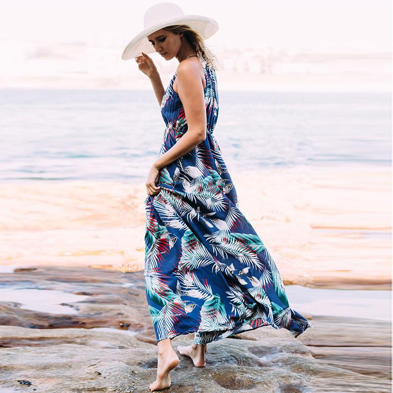 Fashion Sleeveless Bohemian Long Dress-STYLEGOING