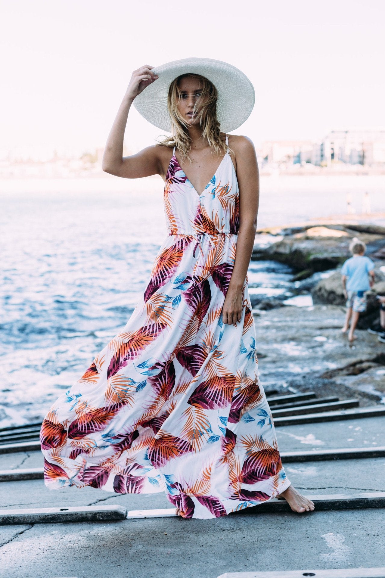 Fashion Sleeveless Bohemian Long Dress-STYLEGOING