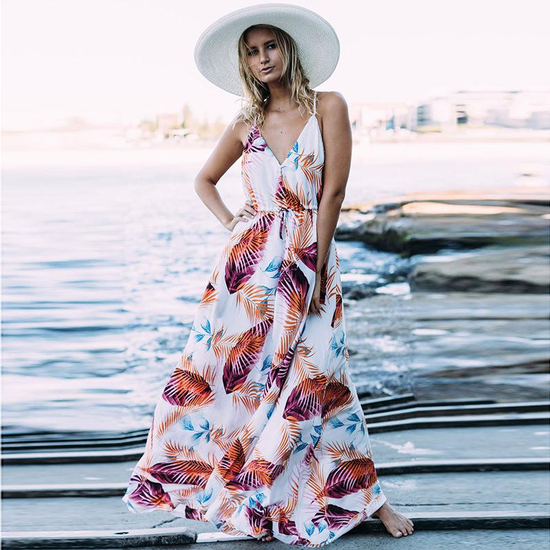 Fashion Sleeveless Bohemian Long Dress-STYLEGOING