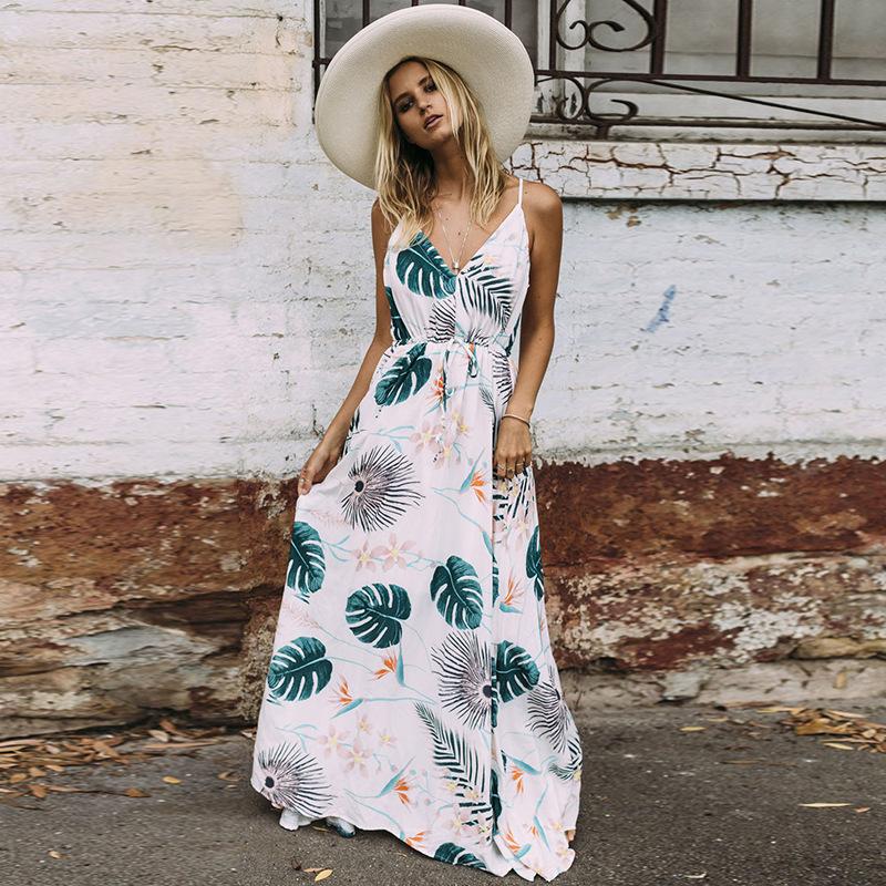 Fashion Sleeveless Bohemian Long Dress-STYLEGOING