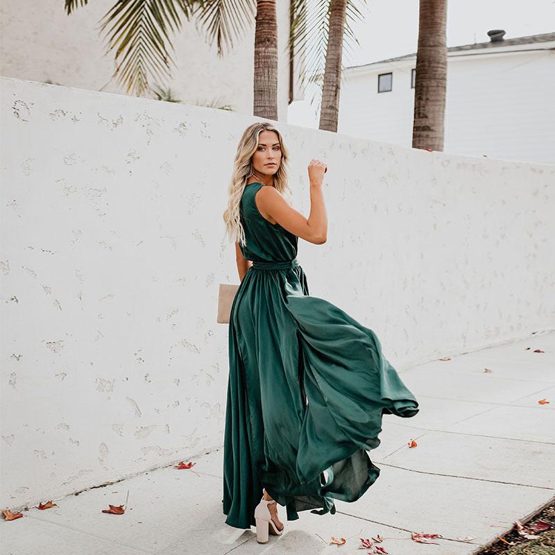 Summer Bohemian Sleeveless Long Dress-STYLEGOING