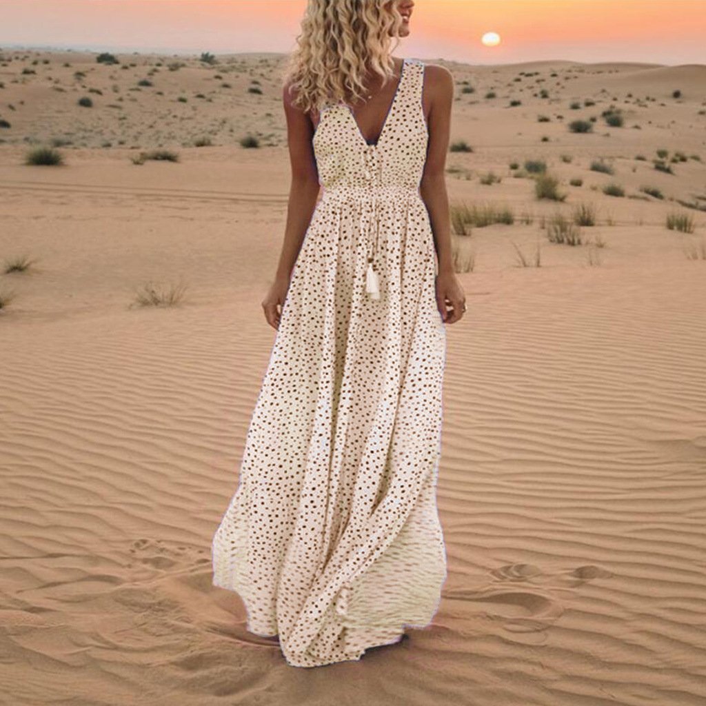 Summer Sleeveless Bohemian Long Dresses-STYLEGOING