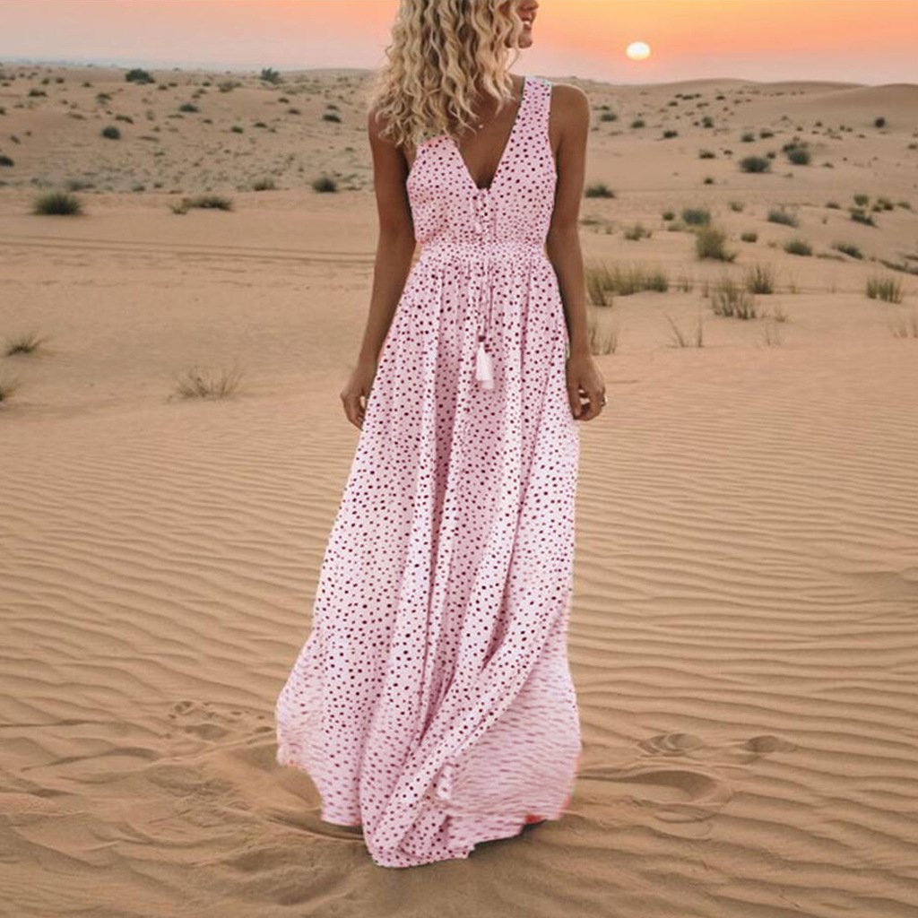 Summer Sleeveless Bohemian Long Dresses-STYLEGOING