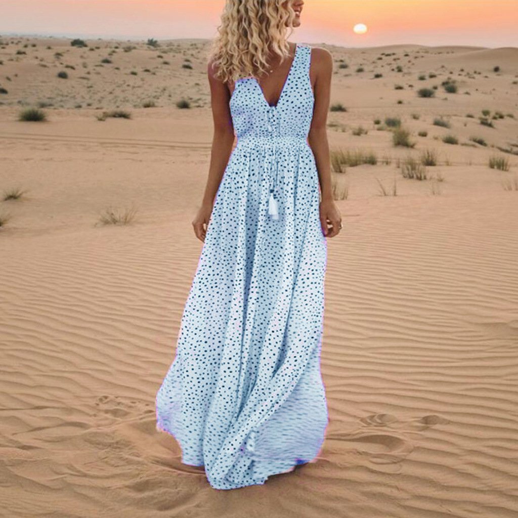 Summer Sleeveless Bohemian Long Dresses-STYLEGOING