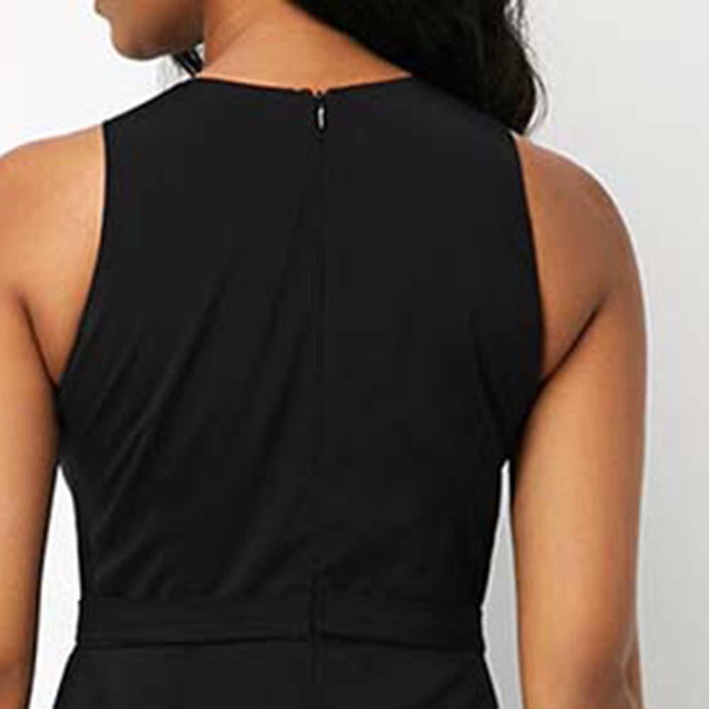 Women Constract Ruffled Long Dresses-STYLEGOING