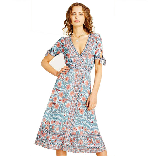 Bohemian Summer Holdiay Women Long Dresses