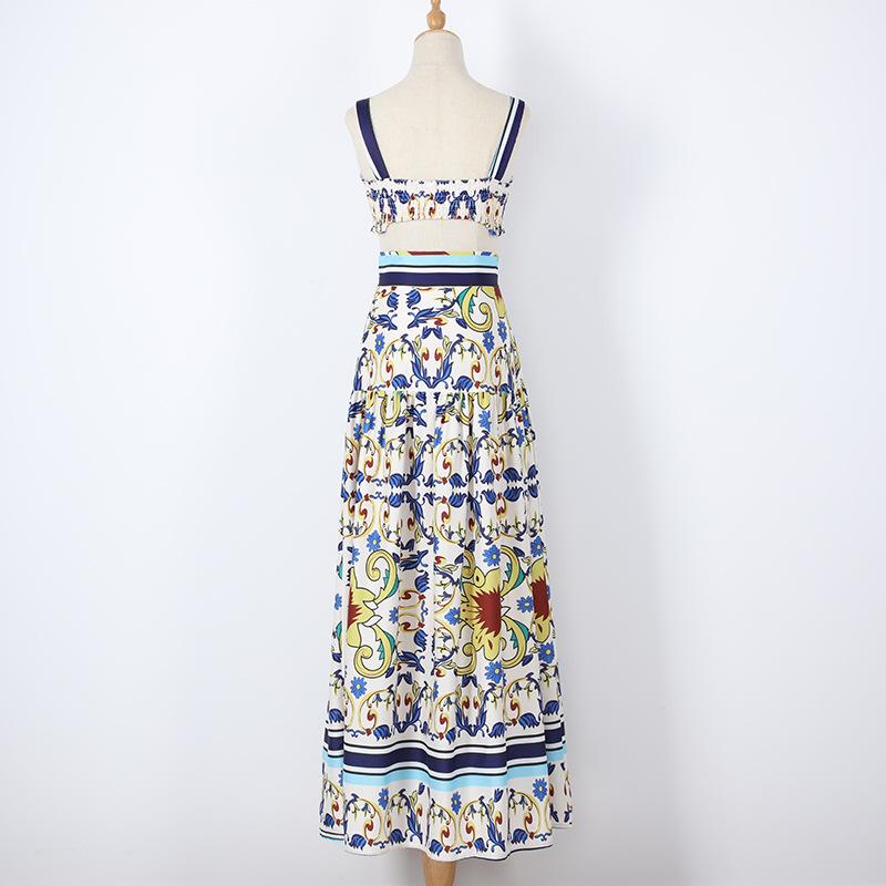 Sexy Floral Print 2 Boho Pcs Dresses Suits-STYLEGOING