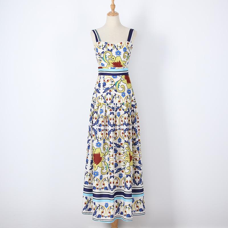 Sexy Floral Print 2 Boho Pcs Dresses Suits-STYLEGOING