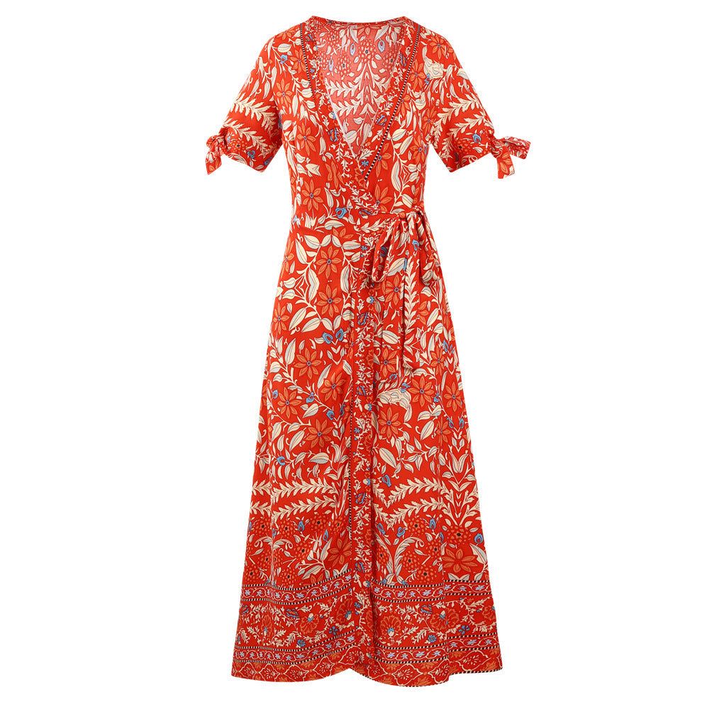 Bohemian Summer Holdiay Women Long Dresses