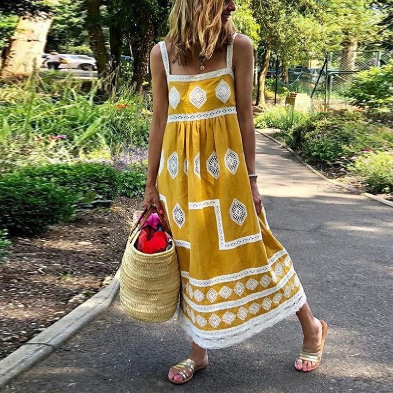 Bohemian Summer Causal Holiday Dresses-STYLEGOING