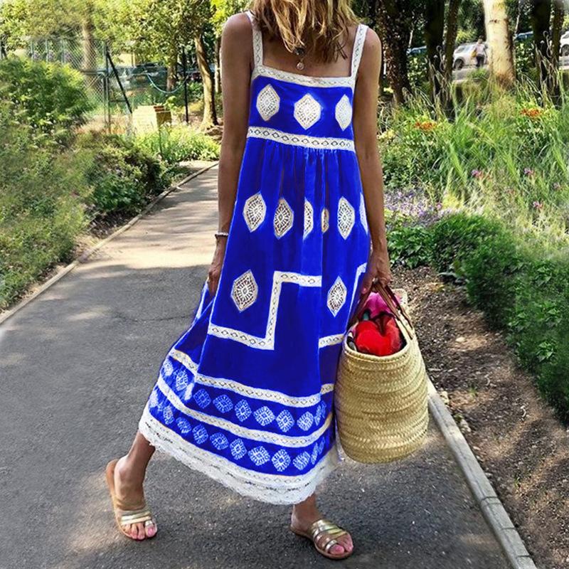 Bohemian Summer Causal Holiday Dresses-STYLEGOING