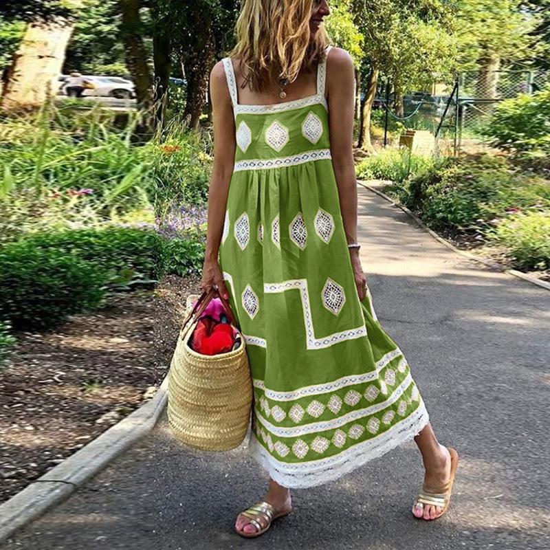 Bohemian Summer Causal Holiday Dresses-STYLEGOING