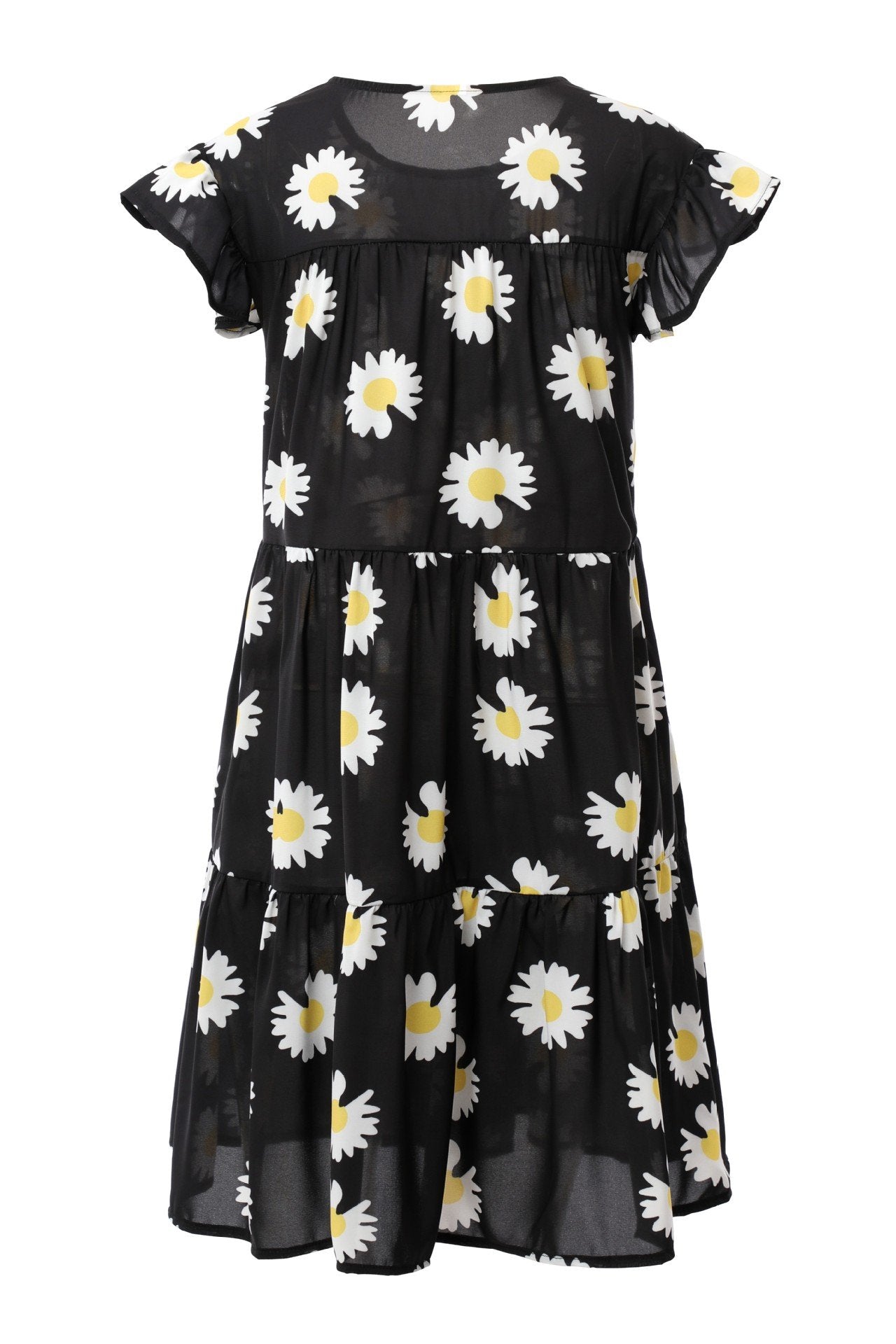 Sweety Floral Print A Line Dresses-STYLEGOING