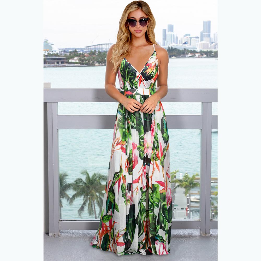 Women Summer Bohemian Long Dresses-STYLEGOING