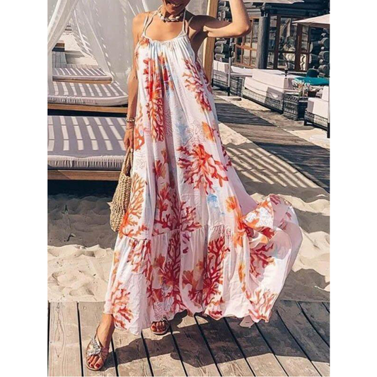 Sleeveless Loose Bohemia Maxi Dress-STYLEGOING