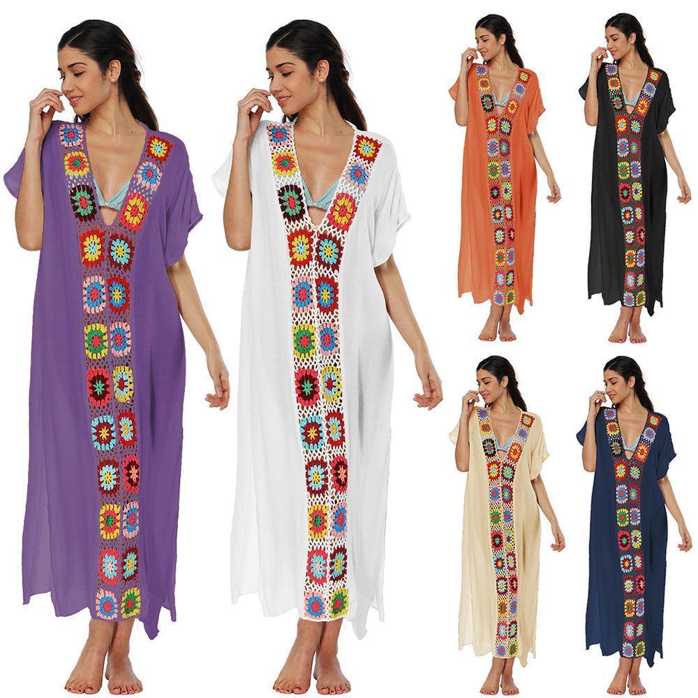 Women Long Summer Beach Cover Ups-STYLEGOING