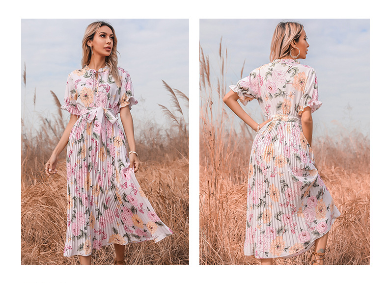 Women Ruffled Summer Holiday Short Beach Dresses