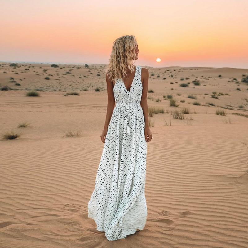 Summer Sleeveless Bohemian Long Dresses-STYLEGOING